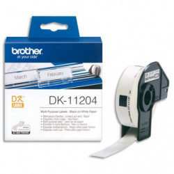 BROTHER Rouleau de 400 étiquettes prédécoupées multi-usage 17x54mm DK11204