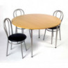 SODEMATUB Table collectivité Hêtre alu cafétéria ronde diam 120cm