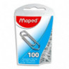 MAPED Boîte de 100 trombones en acier galvanisé 25 mm