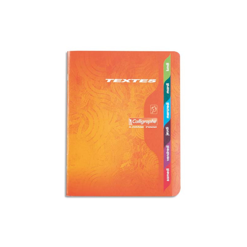 CALLIGRAPHE Cahier de texte piqûre 70g 17X22 120 pages grands carreaux Seyès CALLIGRAPHE 7000