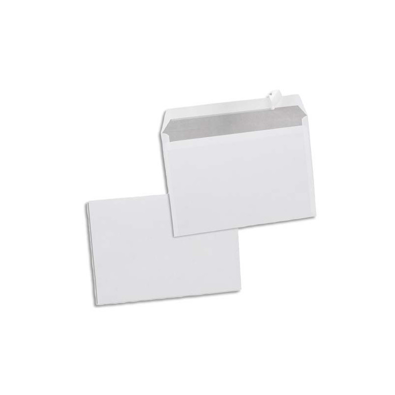 Boîte de 500 enveloppes Blanches 80g C5 162x229 mm auto-adhésives