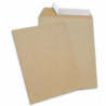 Boîte de 500 pochettes kraft brun 90g C5 162x229 mm auto-adhésives