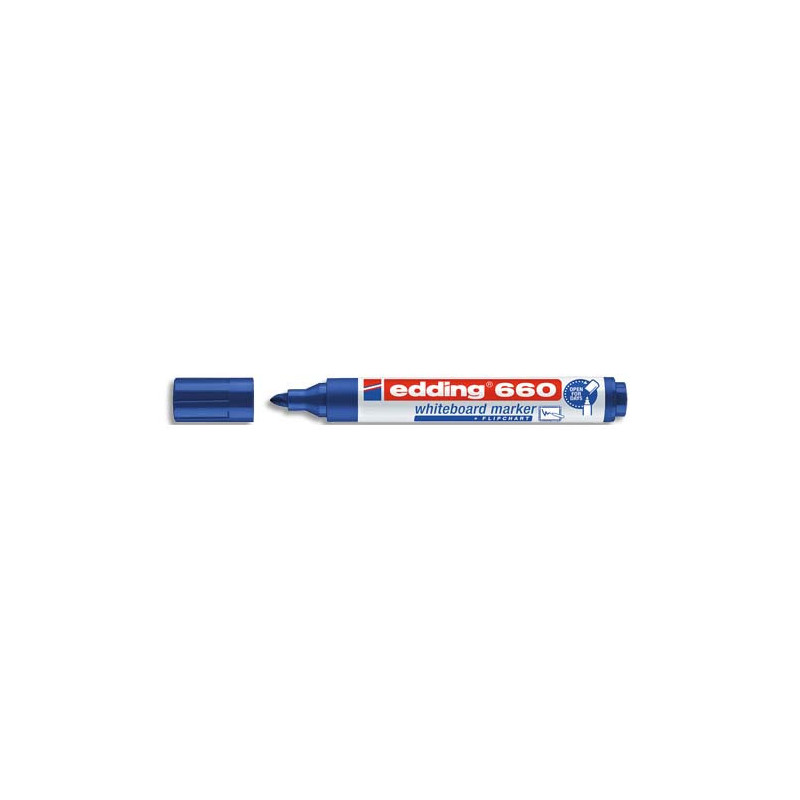 EDDING Marqueur effaçable à sec pointe ogive Bleu E-660