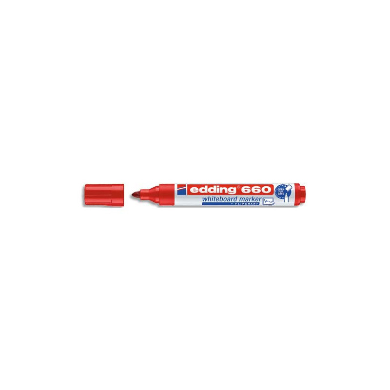 EDDING Marqueur effaçable à sec pointe ogive Rouge E-660