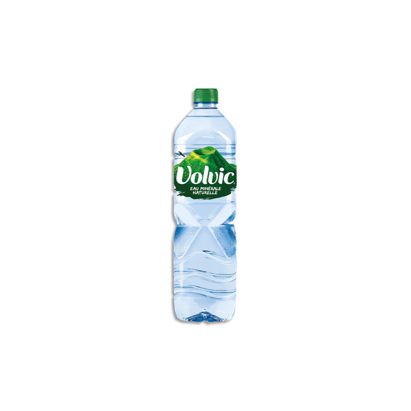 VOLVIC Bouteille plastique d'eau nature d'1,5 litre minérale plate