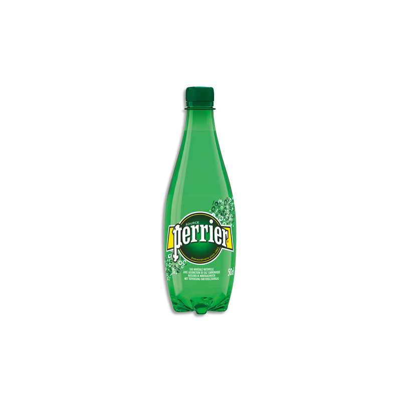 PERRIER Bouteille plastique d'eau pétillante 50 cl minérale