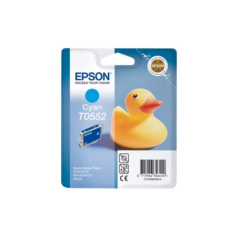 EPSON Cartouche Jet d'Encre QuickDry Cyan ''Canard'' - C13T05524010