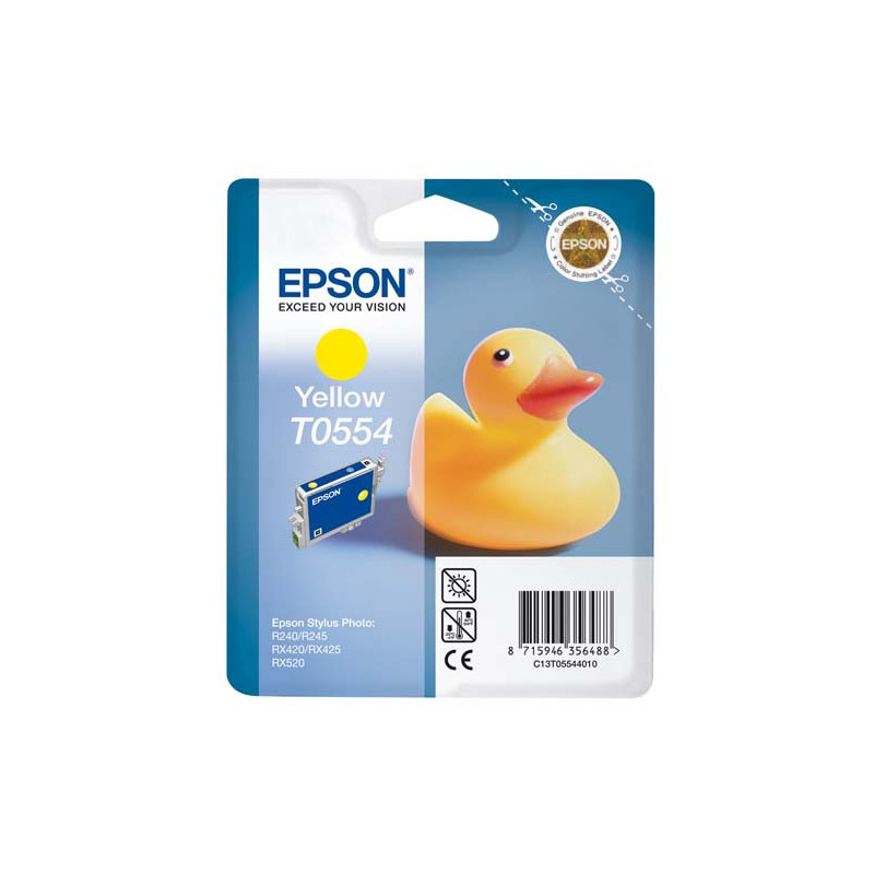 EPSON Cartouche Jet d'Encre QuickDry Jaune ''Canard'' - C13T05544010