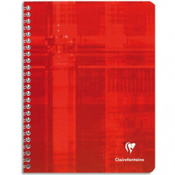 CLAIREFONTAINE Cahier reliure spirale 21x29,7cm 224 pages petits carreaux 5x5 papier 90g