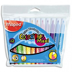 MAPED Feutres COLOR'PEPS JUMBO x12 Boîte Carton