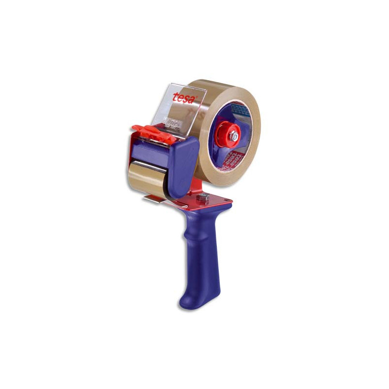 TESA Dévidoir métal avec frein corps en plastique réglable pour rubans adhésifs de 66 et 100 mètres