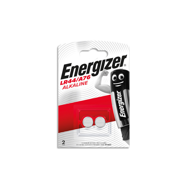 ENERGIZER Pile Calculatrice/Photo A76 LR44, pack de 2 piles