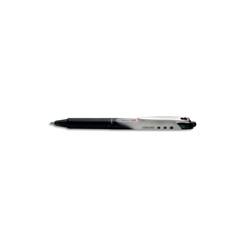 PILOT Stylo roller pointe métal rétractable 0,5 mm encre liquide Noire V-BALL RT 05