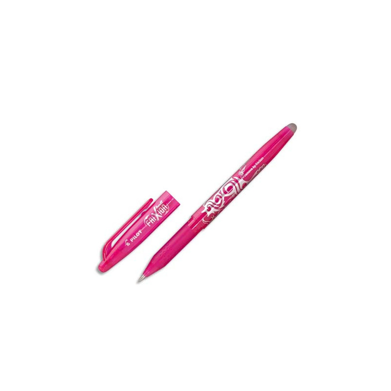 PILOT Stylo bille encre gel qui s'efface à l'aide de la gomme en bout de stylo FriXion coloris Rose