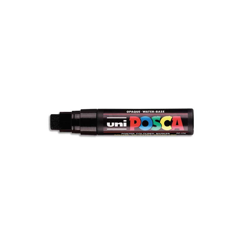 UNI POSCA Marqueur peinture encre Noir à pigmentation et base eau pointe extra-large Noir PC17K N