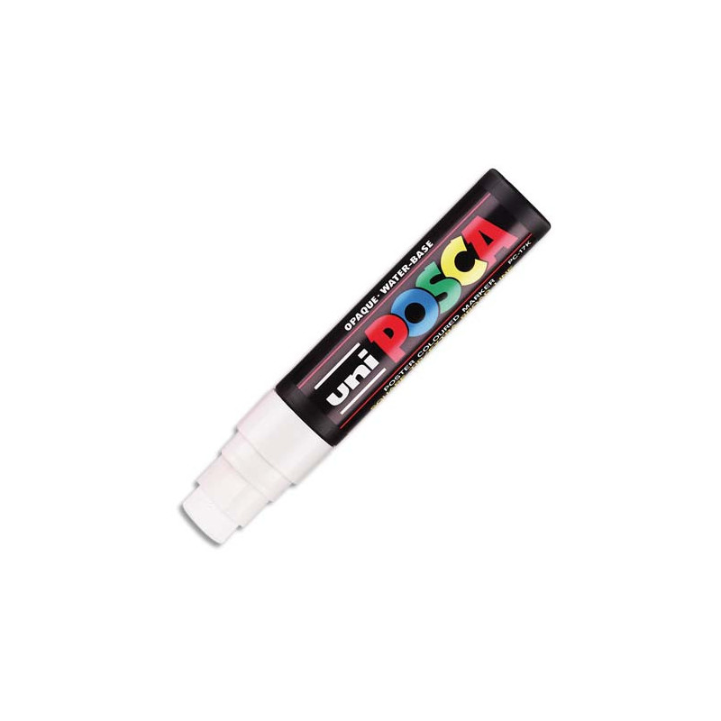 UNI POSCA Marqueur peinture encre Blanche à pigmentation et base eau pointe extra-large Blanc PC17K BL