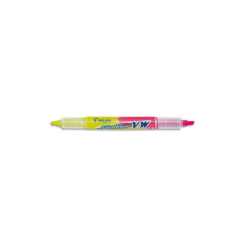 PILOT Surligneur double pointe SPOTLITER Begreen - couleurs Rose et Jaune