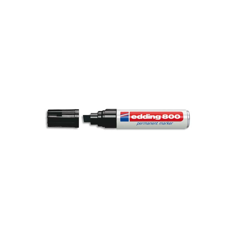 EDDING Marqueur Edding 800 permanent, corps alu - pointe biseautée- coloris Noir