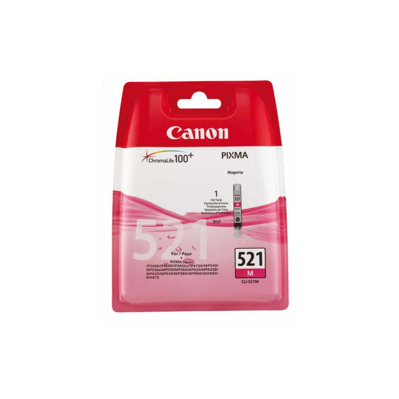 CANON Cartouche Jet d'encre Magenta CLI521M