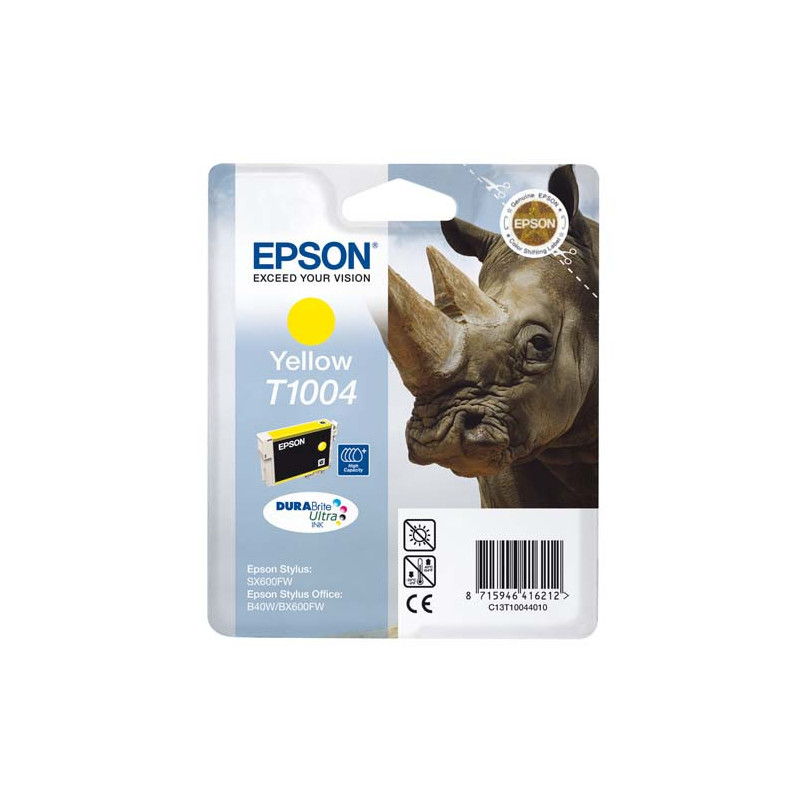 EPSON Cartouche Jet d'Encre DURABrite Ultra Jaune (HC) ''Rhinocéros'' - C13T10044010