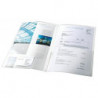 ESSELTE Sachet 5 chemises double poche incolore en PP 18/100e. 2 pochettes feuilles A4 ou 1 feuille A3.