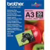 BROTHER pack de 20 feuilles de papier photo A3 BP71GA3