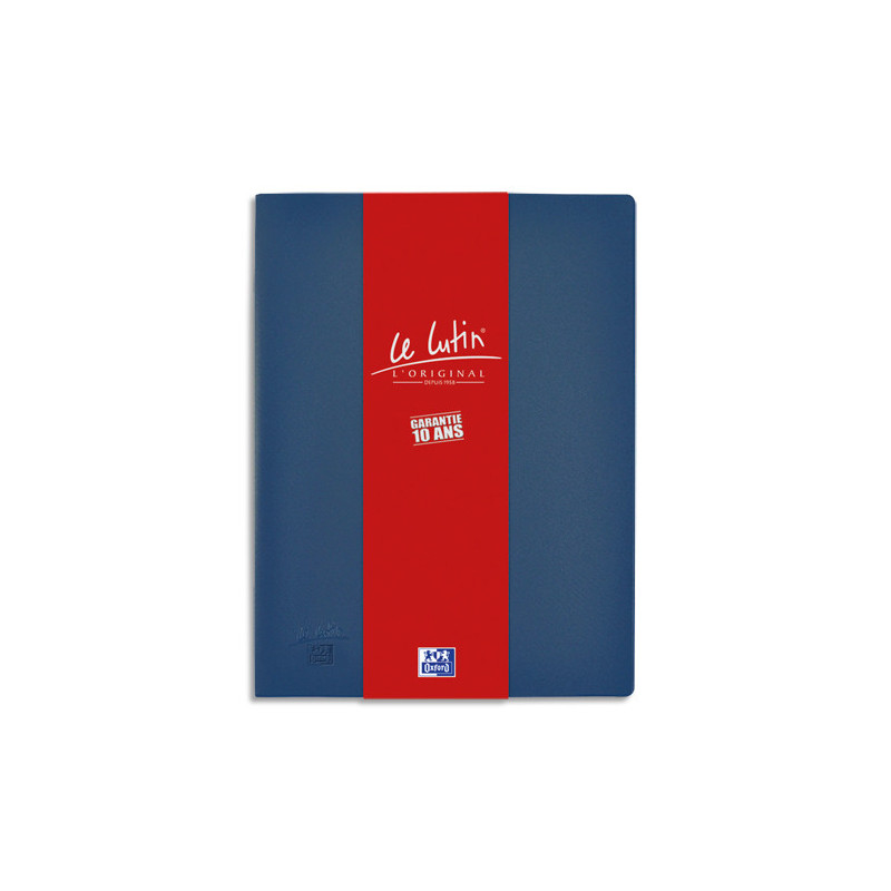 OXFORD Protège-documents LUTIN ORIGINAL 100 vues, 50 pochettes. En PVC opaque. Format A4. Coloris Bleu