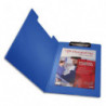 PERGAMY Porte Bloc avec rabat en PVC pour documents format A4+, Bleu - Dimensions L23,3xH34cm