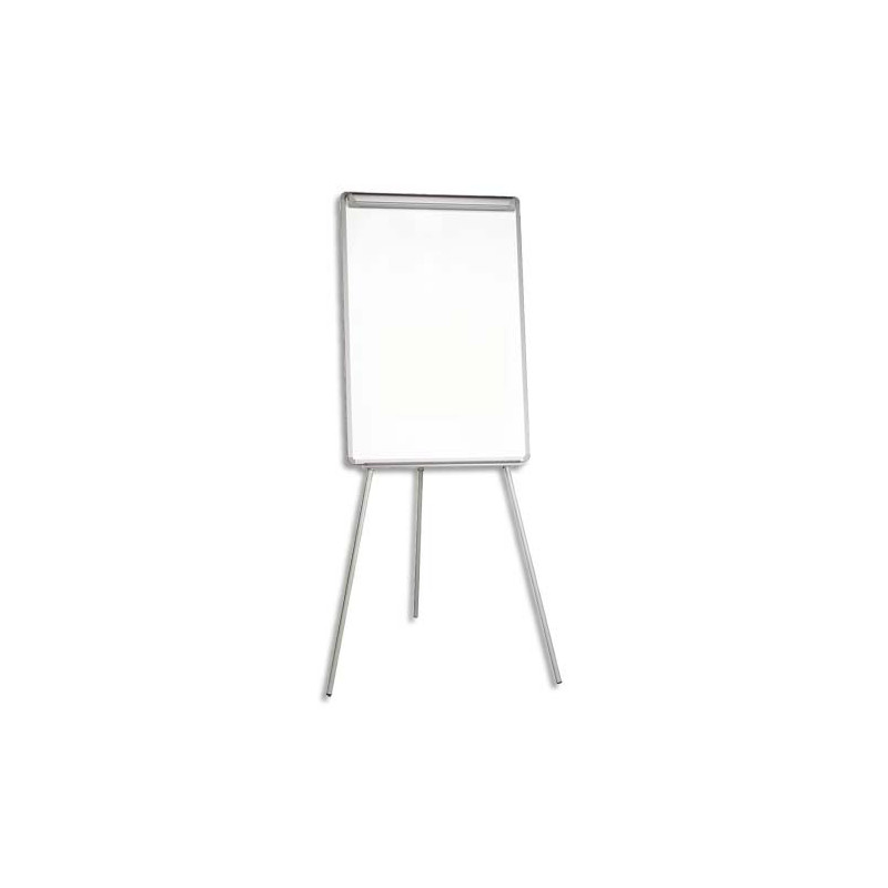 PERGAMY Chevalet de conférence trépied Essential cadre plastique Gris, surface mélaminée L75 x H107 cm