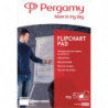 PERGAMY Recharge papier pour chevalets, Rouleau de 50 feuilles 56g recyclé Blanc Uni, Format L65xH98cm