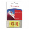 PERGAMY Set de 50 index marque-pages standards 2,5 x 4,5 cm Signature. Coloris Jaune