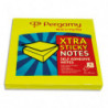 PERGAMY Bloc de 90 feuilles repositionnables Extra Sticky 76x76mm. Coloris Jaune pastel.