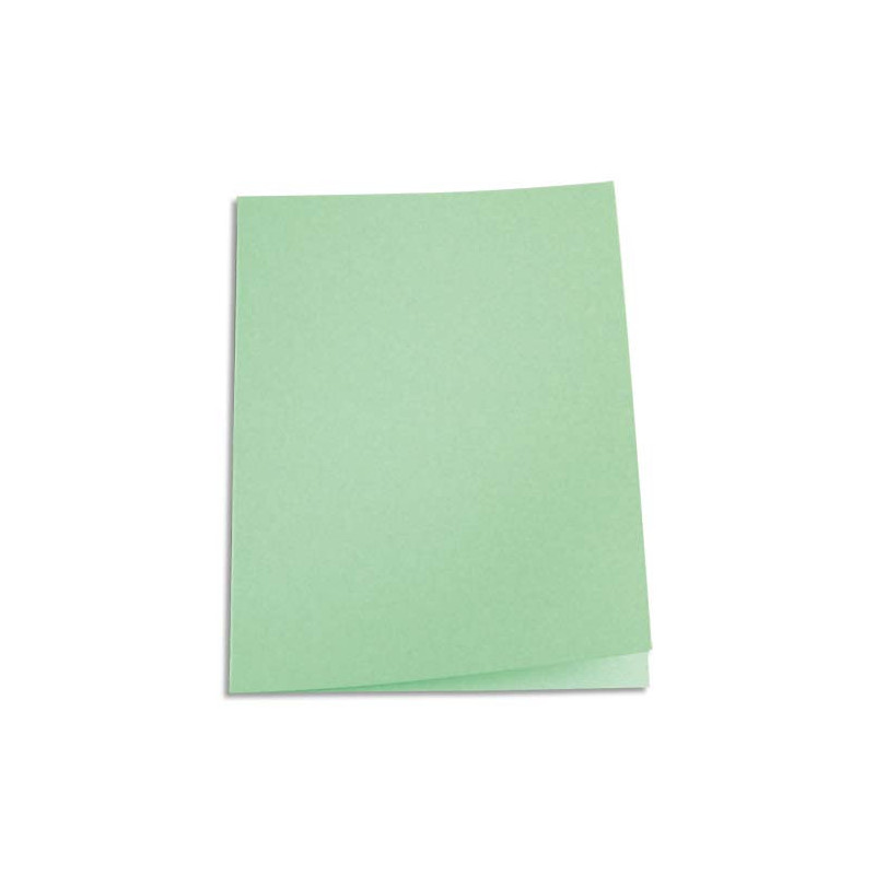 PERGAMY Paquet de 100 chemises carte 170 grammes coloris Vert