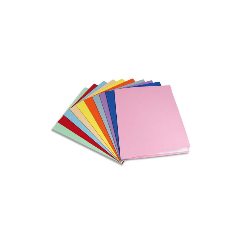 PERGAMY Paquet de 25 chemises carte 170 grammes coloris Assortis