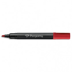 PERGAMY Marqueur permanent pointe ogive corps plastique encre Rouge à base d'alcool