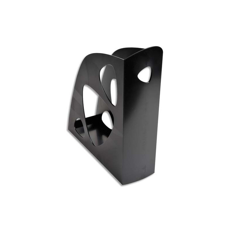 Porte-revues ECO en polystyrène, Noir - Dos 7,7 cm, H25,7 x P24,8 cm