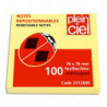 PLEIN CIEL Bloc de 100 feuilles repositionnables 76x76 Jaune