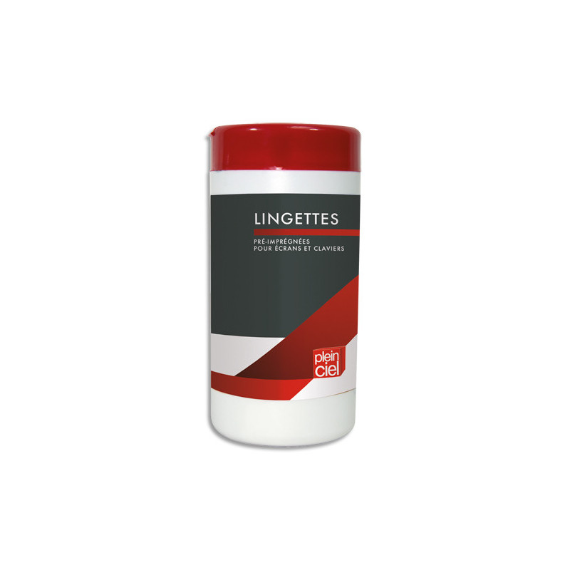 PLEIN CIEL Boîte de 100 lingettes biodégradables et pré-imprégnées pour écrans et filtres SCR100TPCL