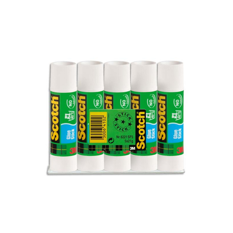 SCOTCH Lot de 5 bâtons de colle économique de 21 grammes