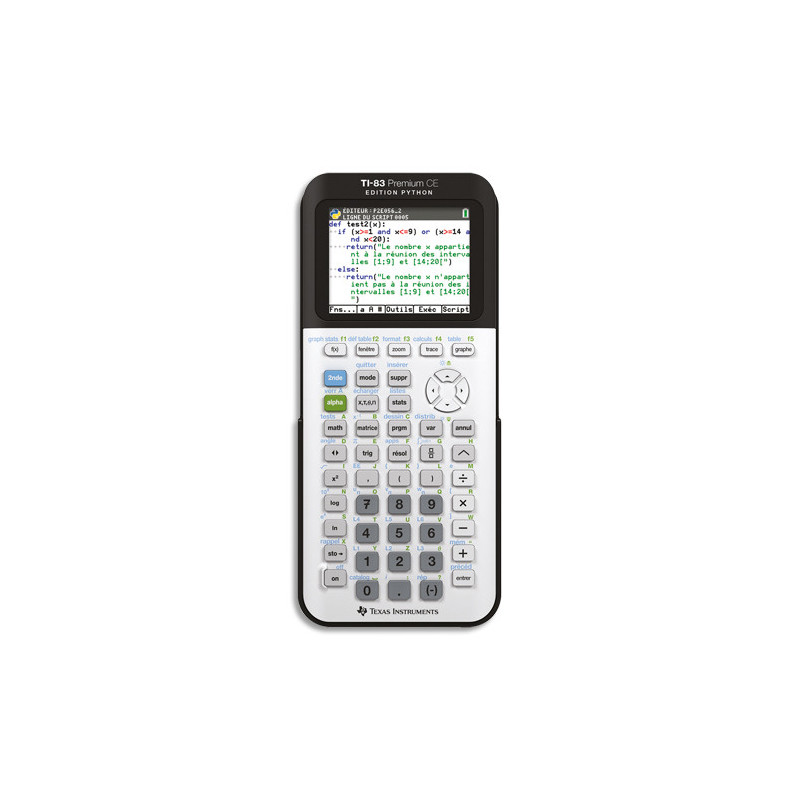 TEXAS INSTRUMENTS Calculatrice graphique TI-83 Premium CE Edition Python 83PREP/TBL/1E2