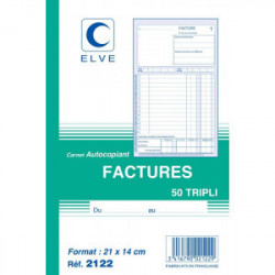 ELVE Carnet Factures - A5 -...