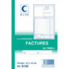 ELVE Carnet Factures - A5 - 50 tripli