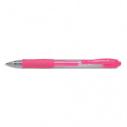 PILOT Stylo roller encre gel G-2. Pointe moyenne 07 RT. Couleur Rose néon