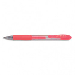 PILOT Stylo roller encre gel G-2. Pointe moyenne 07 RT. Couleur Rouge néon