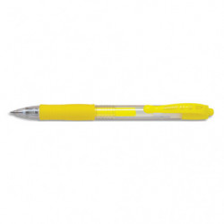 PILOT Stylo roller encre gel G-2. Pointe moyenne 07 RT. Couleur Jaune néon