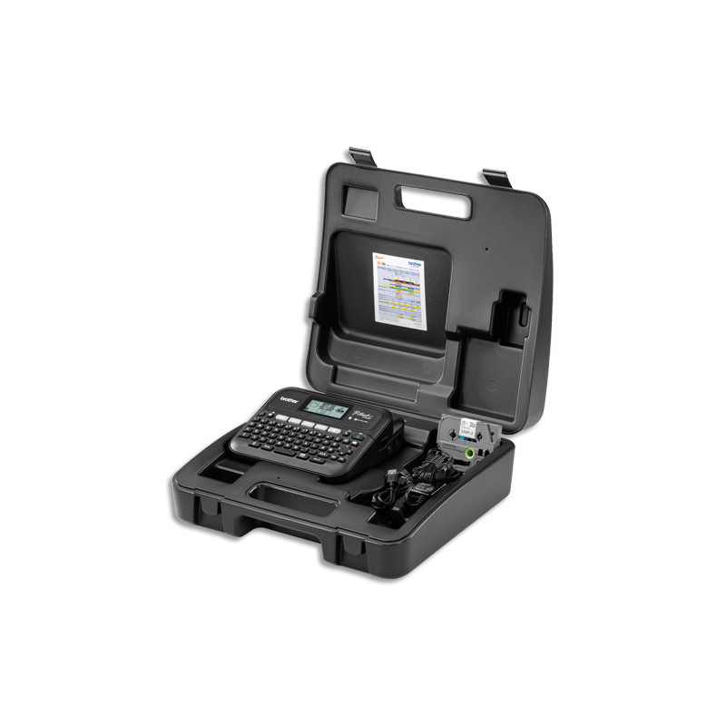 BROTHER Etiqueteuse bureautique pro PT-D460BTVP 18mm+adaptateur,ruban TZe 4m,câble,mallette de transport