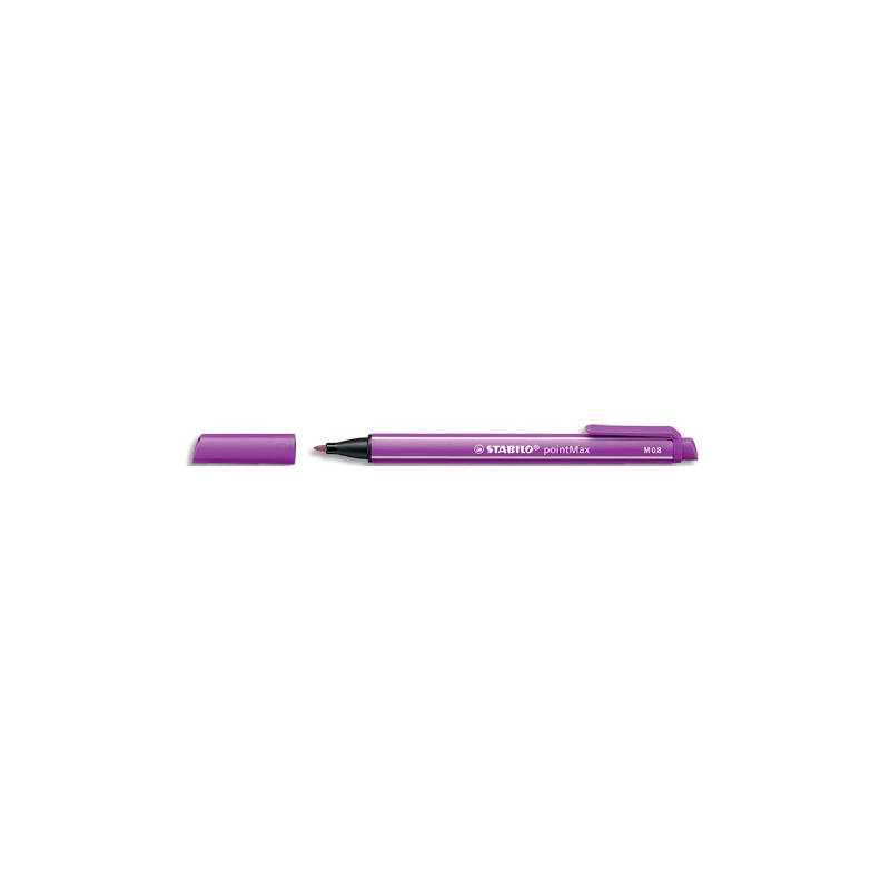 STABILO Stylo-feutre PointMax. Pointe moyenne 0,8mm. Ecriture souple et sans bavure Couleur lilas