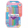 PAPERMATE Blister de 6 stylos feutres Flair Candy Pop. Framboise, Fraise, Caramel, Vert, Bleu, Raisin