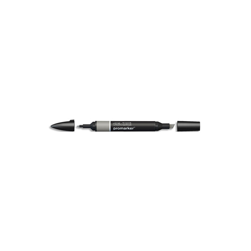 WINSOR & NEWTON Feutre double pointe PROMARKER. Une pointe fine et une pointe large. Couleur Gris Froid 4