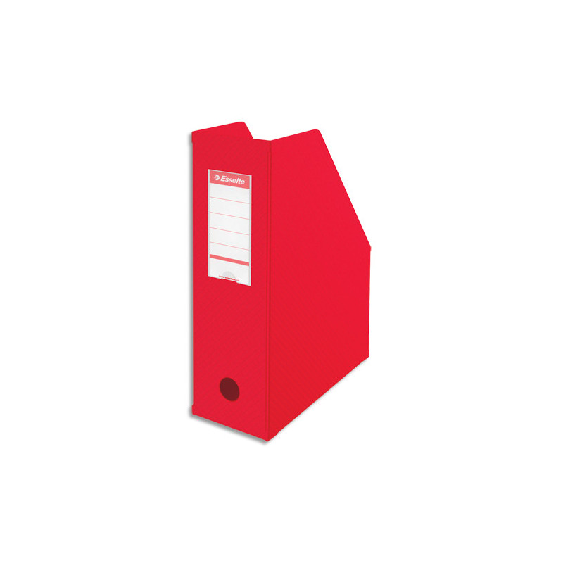 ESSELTE Porte-revues en PVC soudé 19/10e, dos de 10 cm, livré à plat. Coloris rouge